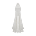Bérénice halterneck layered long dress - Aura Muse
