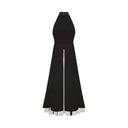 Bérénice halterneck layered long dress - Aura Muse