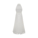 Bérénice halterneck layered long dress - Aura Muse