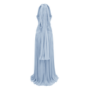 Bernadette Blue Gathered Maxi Dress - Aura Muse