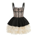 Bexley Black Sweetheart Rhinestone Mini Dress - Aura Muse