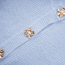 Blanche Blue Knit Two - Piece Blouse and Skirt Set - Aura Muse