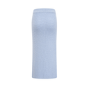 Blanche Blue Knit Two - Piece Blouse and Skirt Set - Aura Muse