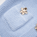 Blanche Blue Knit Two - Piece Blouse and Skirt Set - Aura Muse