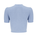 Blanche Blue Knit Two - Piece Blouse and Skirt Set - Aura Muse