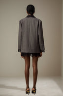 Calantha grey lace - panel blazer - Aura Muse