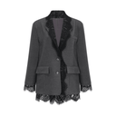 Calantha grey lace - panel blazer - Aura Muse