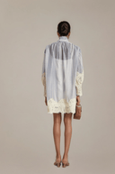 Callie Mini Dress With Floral Lace Embroidery - Aura Muse