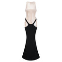 Capucine black panelled sequined corset maxi dress - Aura Muse