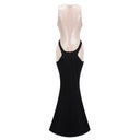 Capucine black panelled sequined corset maxi dress - Aura Muse