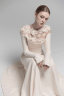 Cavella White Floral Appliqué Off - Shoulder Gown - Aura Muse