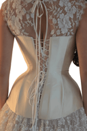 Cecilia White Floral Lace Corset Maxi Dress - Aura Muse