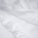 Celeste White Ruched Blouse & Skirt Set - Aura Muse
