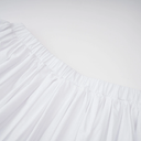 Celeste White Ruched Blouse & Skirt Set - Aura Muse