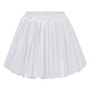 Celeste White Ruched Blouse & Skirt Set - Aura Muse