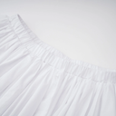 Celeste White Ruched Blouse & Skirt Set - Aura Muse