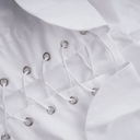 Celeste White Ruched Blouse & Skirt Set - Aura Muse