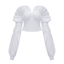Celeste White Ruched Blouse & Skirt Set - Aura Muse