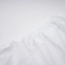 Celeste White Ruched Blouse & Skirt Set - Aura Muse