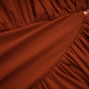 Cerelia brown twisted cut - out top & skirt matching set - Aura Muse
