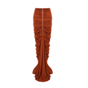 Cerelia brown twisted cut - out top & skirt matching set - Aura Muse