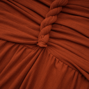 Cerelia brown twisted cut - out top & skirt matching set - Aura Muse