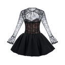 Chloé black floral - lace vest & dress matching set - Aura Muse