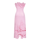 Cléa Pink Strapless Floral Embroidered Maxi Dress - Aura Muse
