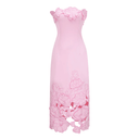 Cléa Pink Strapless Floral Embroidered Maxi Dress - Aura Muse