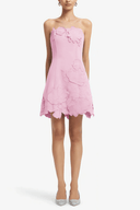 Cléa Pink Strapless Floral Embroidered Mini Dress - Aura Muse