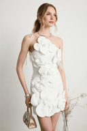 Colette White Floral Off - Shoulder Mini Dress - Aura Muse