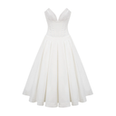 Coraline White Sweetheart Neckline Corset Midi Dress - Aura Muse