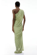 Dalia Green One Shoulder Top & Skirt Set - Aura Muse