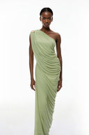 Dalia Green One Shoulder Top & Skirt Set - Aura Muse