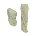 Dalia Green One Shoulder Top & Skirt Set - Aura Muse
