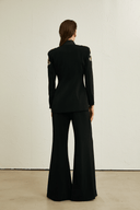 Daphne black embellished jacket & trousers matching set - Aura Muse