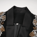 Daphne black embellished jacket & trousers matching set - Aura Muse