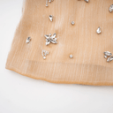 Desdemona gold crystal - embellished panelled mini dress - Aura Muse