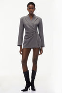 Édith Grey Asymmetrical Ruched Blazer - Aura Muse