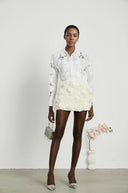 Edith lace - embroidered cut - out shirt - Aura Muse