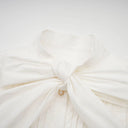 Eilish White Pleated Scarf - Collar Shirt - Aura Muse
