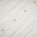 Eilish White Pleated Scarf - Collar Shirt - Aura Muse