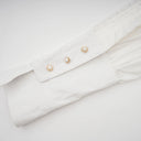 Eilish White Pleated Scarf - Collar Shirt - Aura Muse