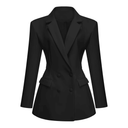 Eleanor Black Double Breasted Blazer Mini Dress - Aura Muse