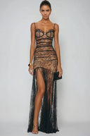 Èlia Spaghetti Lace Maxi Dress - Aura Muse