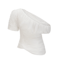 Elodie creased top & trousers matching set in White - Aura Muse