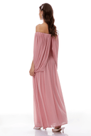 Elysia Pink Cross Front Ruched Maxi Dress - Aura Muse