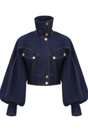 Esme Indigo Blue Denim Jacket & Trousers Set - Aura Muse