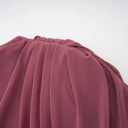 Esther Brown Asymmetrical Ruched Cape Maxi Dress - Aura Muse