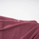 Esther Brown Asymmetrical Ruched Cape Maxi Dress - Aura Muse